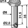Splitbolt Ø8x35