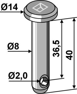 26-0840 Splitbolt Ø8x40