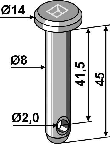 Splitbolt Ø8x45