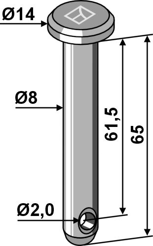 Splitbolt Ø8x65