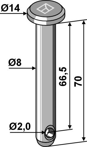 Splitbolt Ø8x70