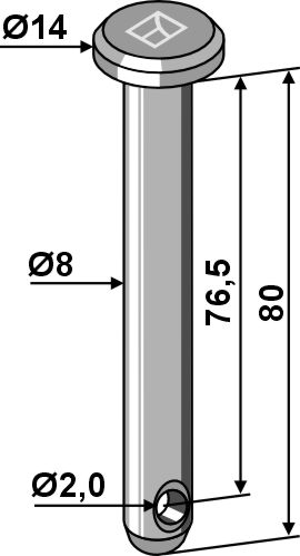 Splitbolt Ø8x80