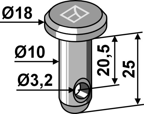 Splitbolt Ø10x25