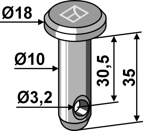 Splitbolt Ø10x35