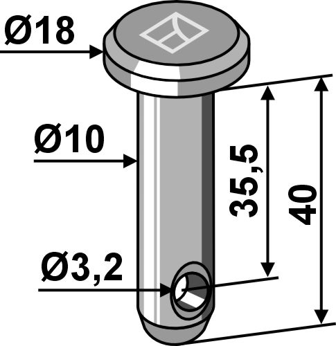 Splitbolt Ø10x40