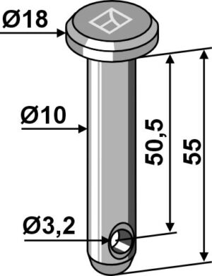 Splitbolt Ø10x55