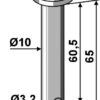Splitbolt Ø10x65