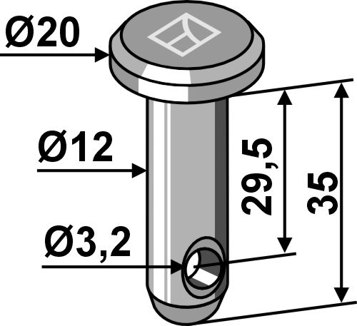 Splitbolt Ø12x35