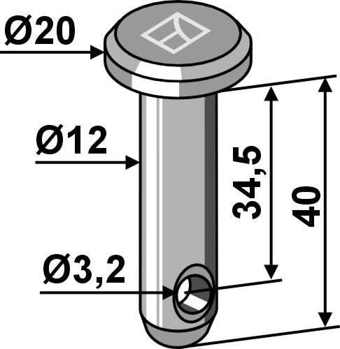Splitbolt Ø12x40