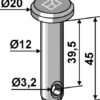 Splitbolt Ø12x45