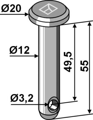 Splitbolt Ø12x55