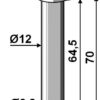 Splitbolt Ø12x70