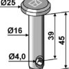 Splitbolt Ø16x45