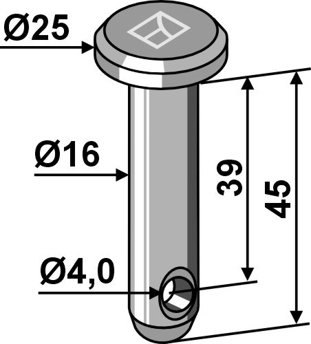 Splitbolt Ø16x45