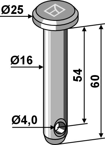 Splitbolt Ø16x60