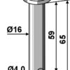 Splitbolt Ø16x65