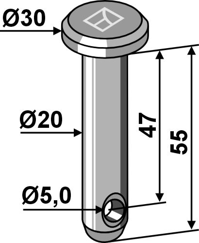 Splitbolt Ø20x55