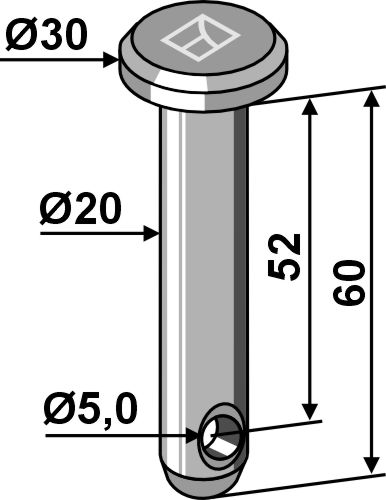 Splitbolt Ø20x60