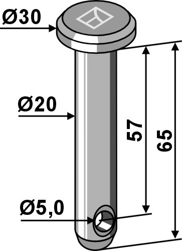 Splitbolt Ø20x65