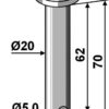 Splitbolt Ø20x70