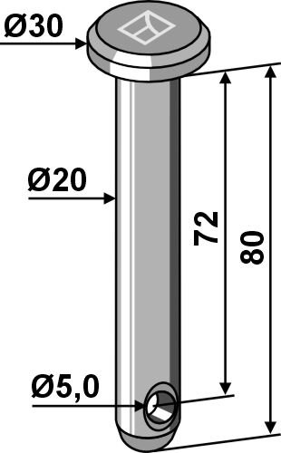 Splitbolt Ø20x80