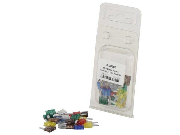 Sikringer (mini) Agripak 5.0, 7.5, 10, 15, 20, 25, 30 A (21 stk. Agripak)