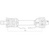 Weasler PTO Aksel (WWCV), (Lz) Længde 1010mm, 1 3/8'' x 6 Spline 80° W.A. Auto Lock til 1 3/8'' x 6 Spline Slide Lock