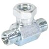 Hydraulisk T-stykke 1/4'' BSP Han x 1/4'' BSP Han x 1/4'' BSP Drejelig hun
