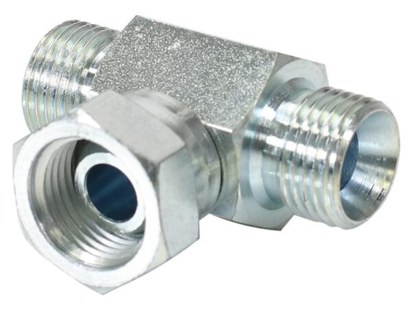 Hydraulisk T-stykke 1/2'' BSP Han x 1/2'' BSP Han x 1/2'' BSP Drejelig hun