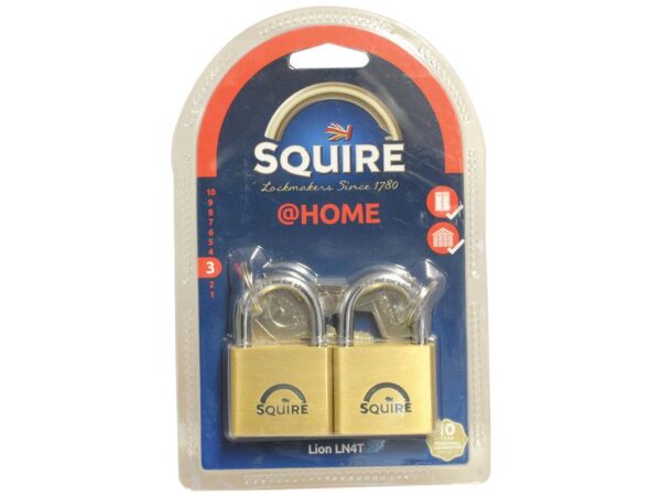 Squire Solid Brass Lion Range Padlock - messing, Bredde (mm): 39.5mm (Sikkerhedsklasse: 3)