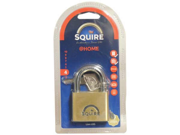 Squire Solid Brass Lion Range Padlock - messing, Bredde (mm): 51mm (Sikkerhedsklasse: 4)