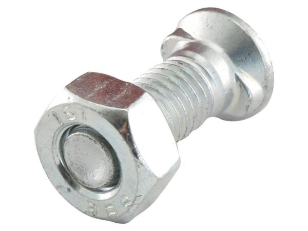 Monteringsbolt (rund) & Møtrik - M10 x 30mm, Trækstyrke 10.9 (8 stk. Agripak)