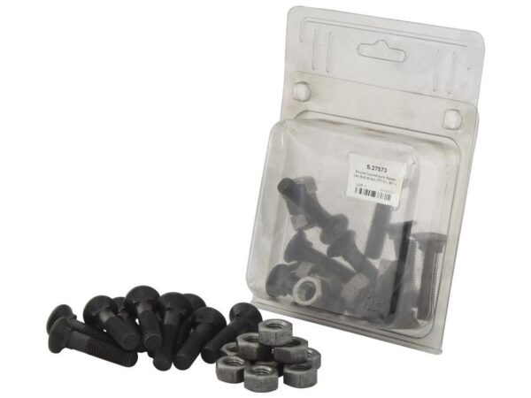Monteringsbolt (rund) & Møtrik - M11 x 45mm, Trækstyrke 8.8 (10 stk. Agripak)