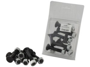 Monteringsbolt (rund) & Møtrik - M12 x 65mm, Trækstyrke 8.8 (8 stk. Agripak)