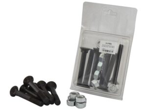 Monteringsbolt (rund) & Møtrik - M12 x 80mm, Trækstyrke 8.8 (6 stk. Agripak)