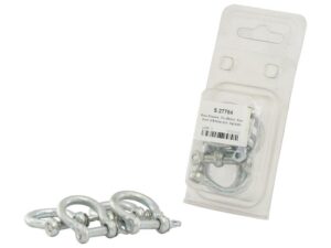 Sjækel (m/skrue)(bue), Stift Ø6mm, Størrelse: 6mm (4 stk. Agripak)