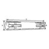 PTO Spline Aksel - 1 3/8'' - 6 Spline x 1 1/8'' - 6 Spline, Længde: 230mm