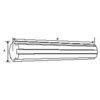 PTO Spline Aksel - 1 1/8'' - 6 Spline, Længde: 254mm.