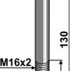 Bolt M16x2x130 - 8.8 m. låsemøtrik