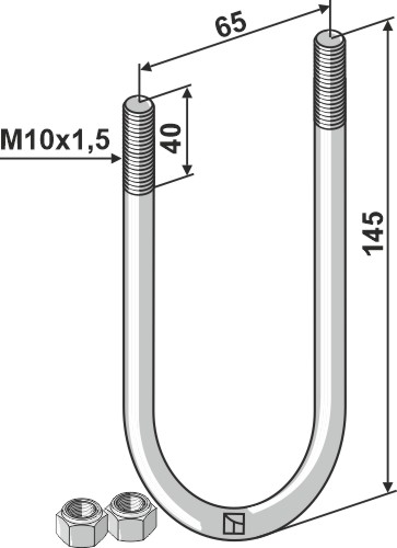 Spændebøjle - M10 x 1,5