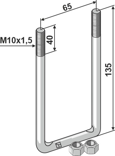Spændebøjle - M10 x 1,5