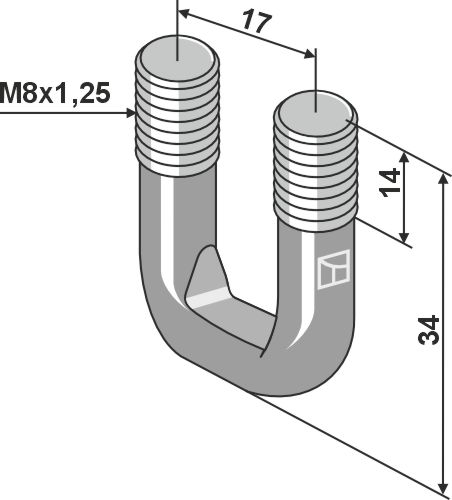 Spændebøjle - M8x1,25