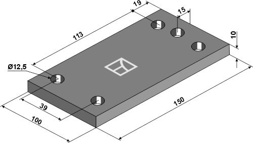 Beslag 150x10x100