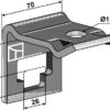 Holder for dobbelt fjedretand 25x25