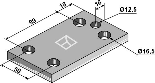 Beslag 130x10x100