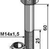 Bolt M14x1,5x60 m. låsemøtrik