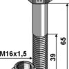 Bolt M16x1,5x65 m. låsemøtrik