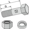 Bolt 1/2''UNFx38 - 12.9 m. møtrik & fjederskive