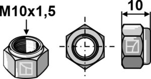 Møtrik - M10x1,5