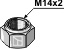 Låsemøtrik M14x2 - 8.8